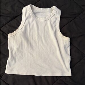 White Racerback Tank Top
